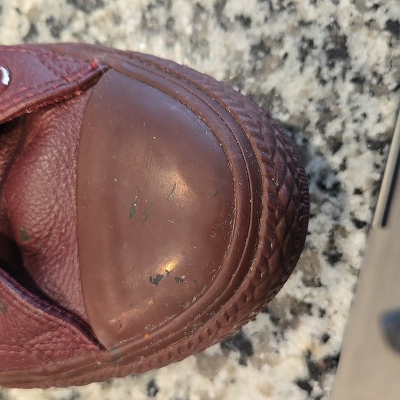 CONVERSE ALL-STAR BREA MAROON HI- TOP SNEAKERS WITH STRAP. SIZE 8 - Picture 4 of 11